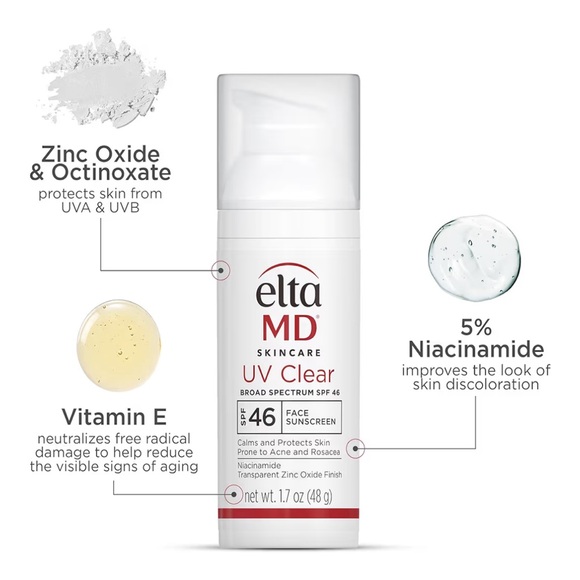 EltaMD UV Clear Face Sunscreen SPF 46, Oil-Free Sunscreen with Zinc Oxide - Picture 4 of 6